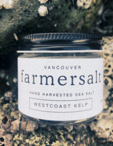 Natural Salt Flakes, westcoast, kelp, seaweed, Farmersalt, vancouver, salt, finishing