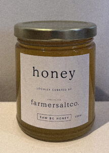 raw local bc honey, farmersaltco