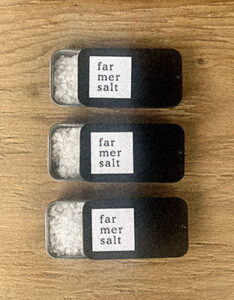 Farmersalt natural sea salt flakes, slider tin 3 pack